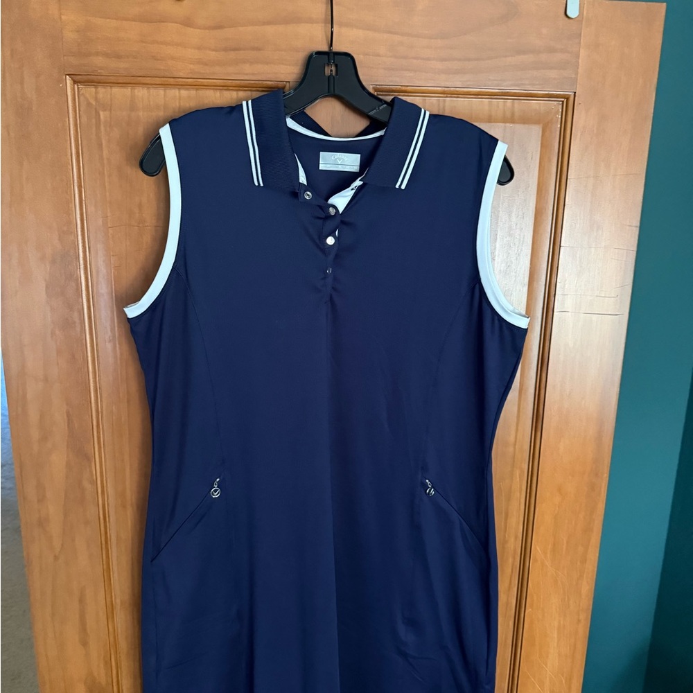 Callaway Golf Navy Sleeveless Polo Golf  Dress. Size XL